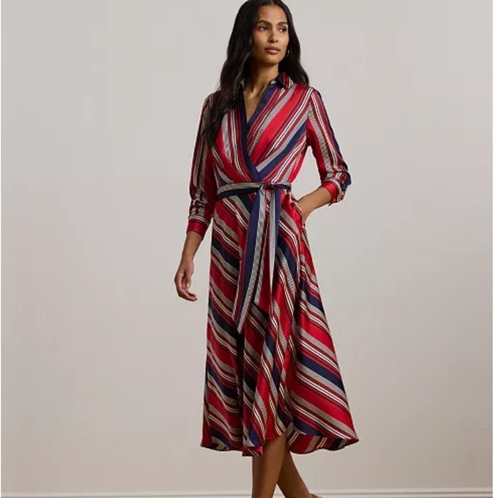 Lauren Ralph Lauren
Women's Striped Charmeuse Midi Dress